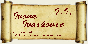 Ivona Ivašković vizit kartica